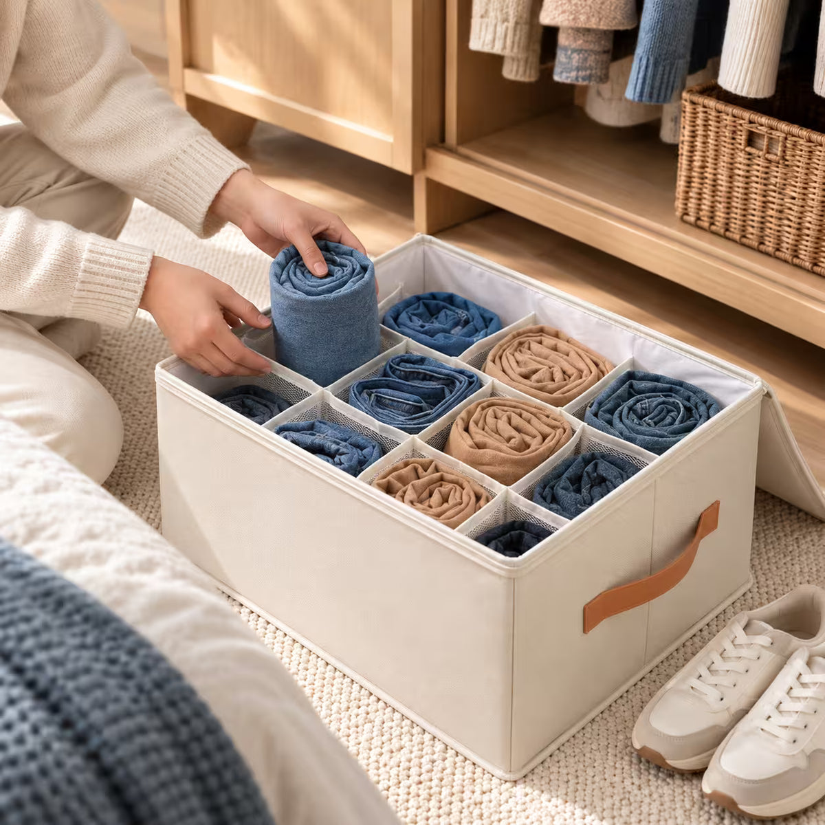 Foldable Storage Box with Lid