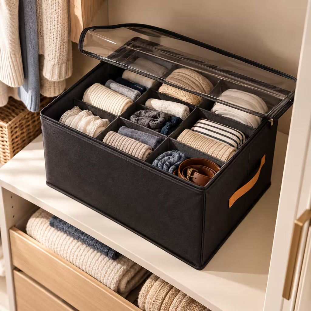 Foldable Storage Box with Lid