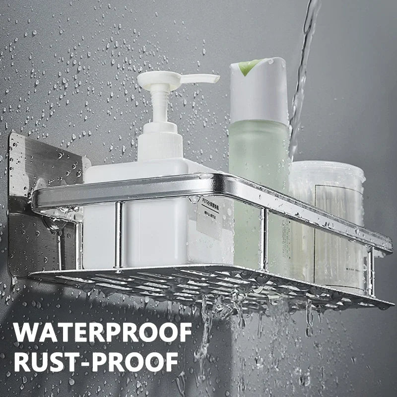 No Drill Corner Shower Shelf