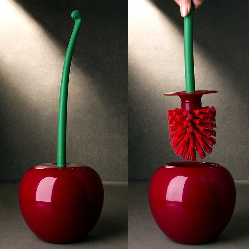 CherryBrush™ | Modern Cherry-Shaped Toilet Brush and Holder Set