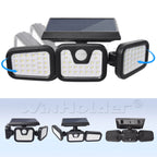 🔆 900LM 3-Head Solar Light — Total Nighttime Security with Motion Sensor