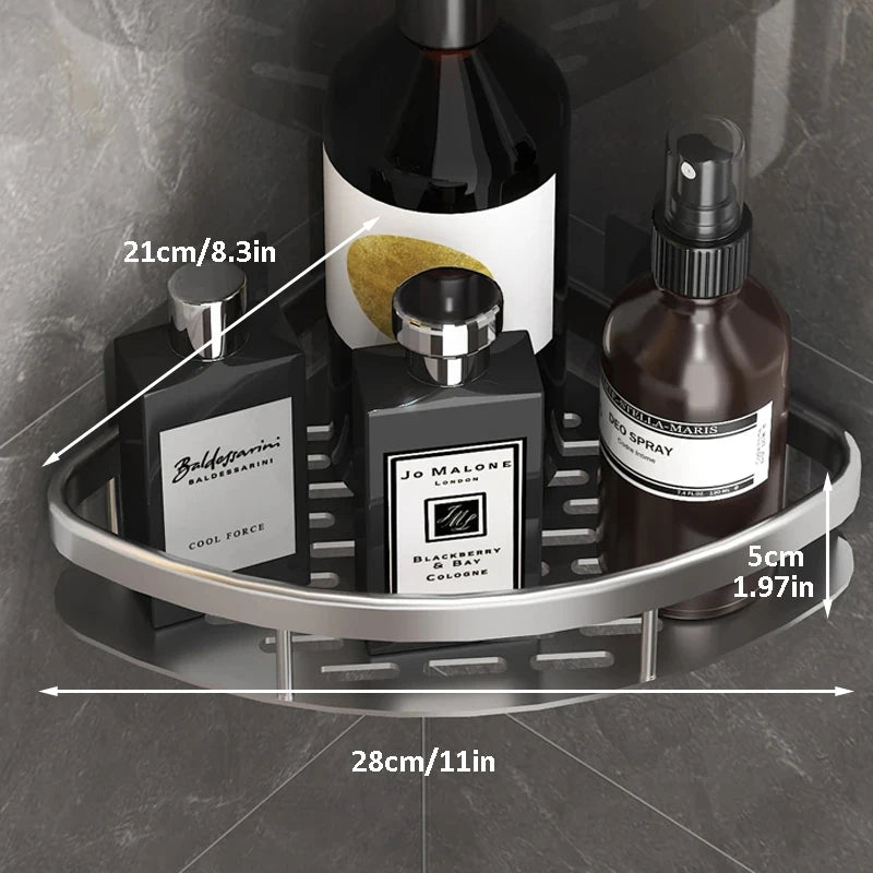 No Drill Corner Shower Shelf