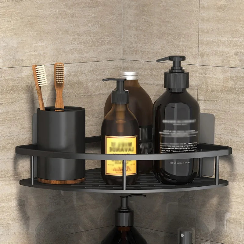 No Drill Corner Shower Shelf