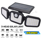 🔆 900LM 3-Head Solar Light — Total Nighttime Security with Motion Sensor