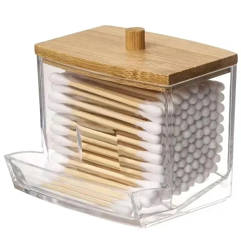 Bamboo Storage Clear Box