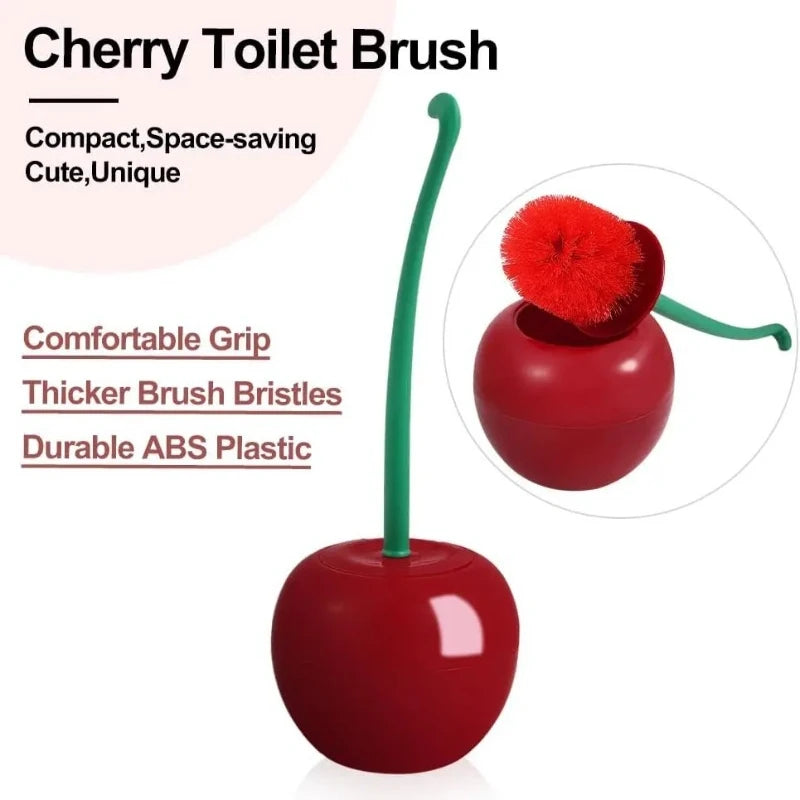 CherryBrush™ | Modern Cherry-Shaped Toilet Brush and Holder Set