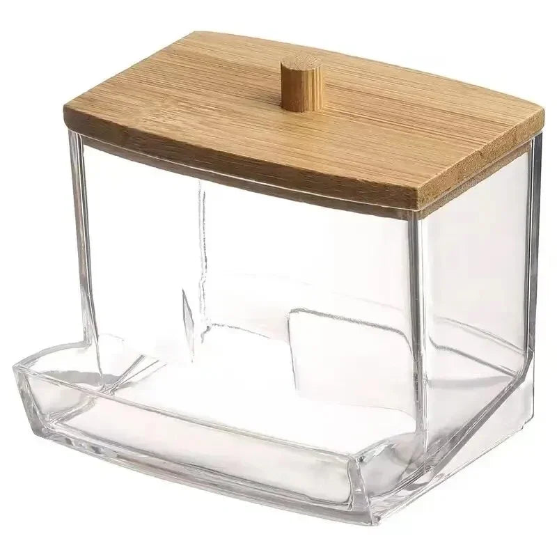 Bamboo Storage Clear Box